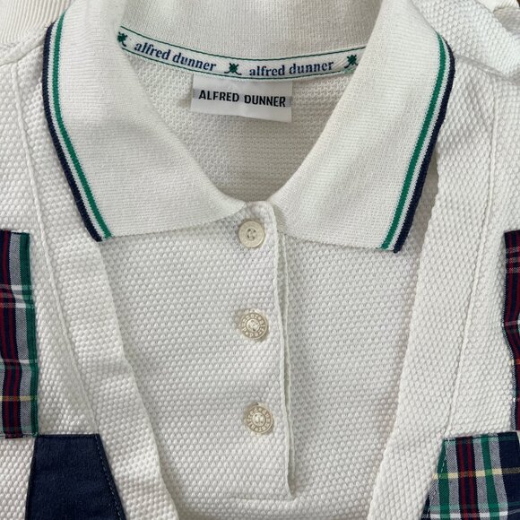 Vintage Preppy Plaid Check Golf Vest Blouse Shirt Polo Top Prep Sporty Old Money - Picture 7 of 11
